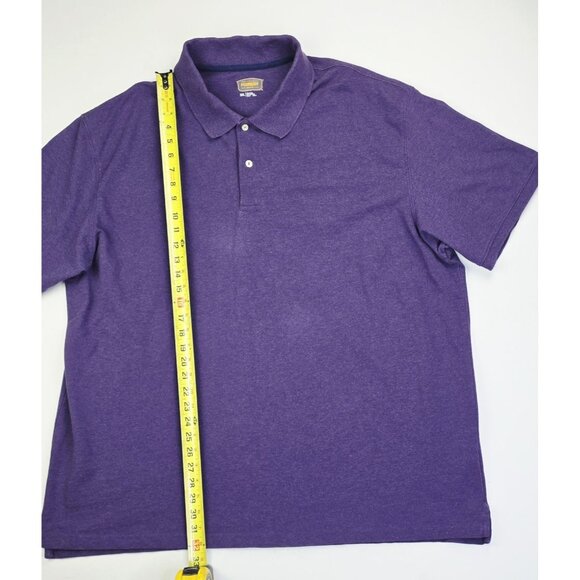 Foundry Size 3XL Mens Plum Short Sleeve Cotton Spread Collar Polo - Picture 7 of 8